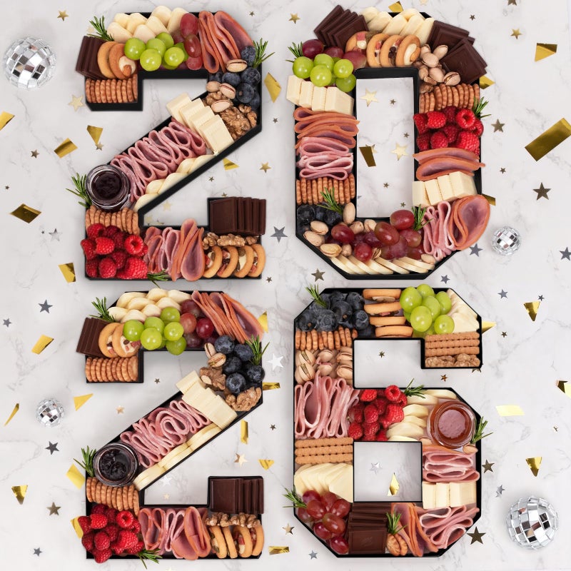 ORIENTAL CHERRY Graduation Party Decorations 2026-2026 Numbers Charcuterie Board Box - 10" Paper Tray for Graduation Centerpieces - Class of 2026 Table Decoration for Kindergarten Preschool College High School - Image 1