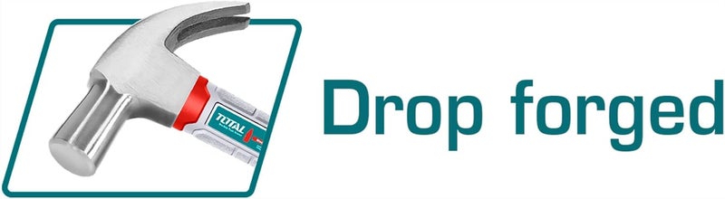 TOTAL Claw Hammer with Fiberglass Handle - Image 2