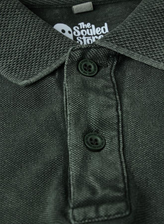 ذا سوليد ستور تيشيرت بياقة بولو وطبعة بتفاصيل مشطوفة - Image 5