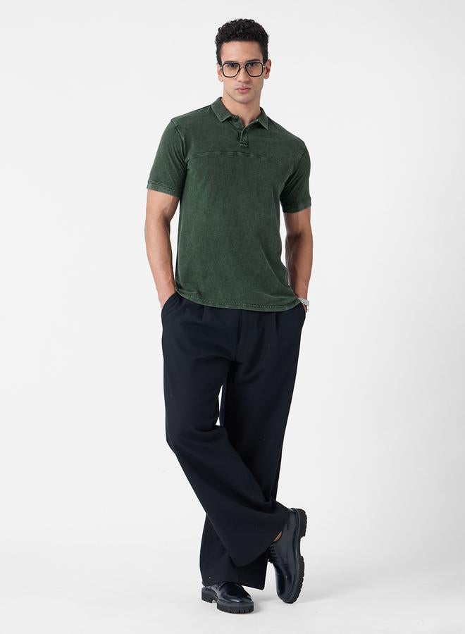 ذا سوليد ستور تيشيرت بياقة بولو وطبعة بتفاصيل مشطوفة - Image 2