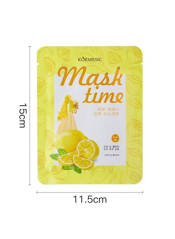 Kormesic Lemon Essence Mask - 25ml x 5 Sheets  - Image 1