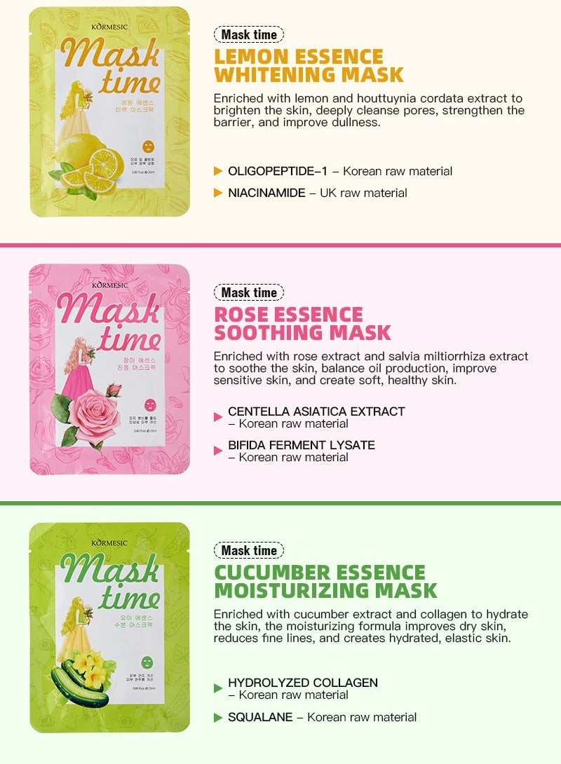 Kormesic Lemon Essence Mask - 25ml x 5 Sheets  - Image 2