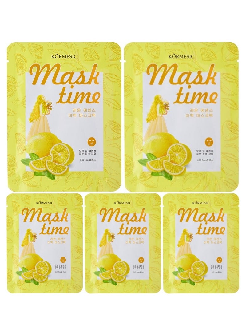 Kormesic قناع جوهر الليمون-25 مل × 5 أوراق - Image 1