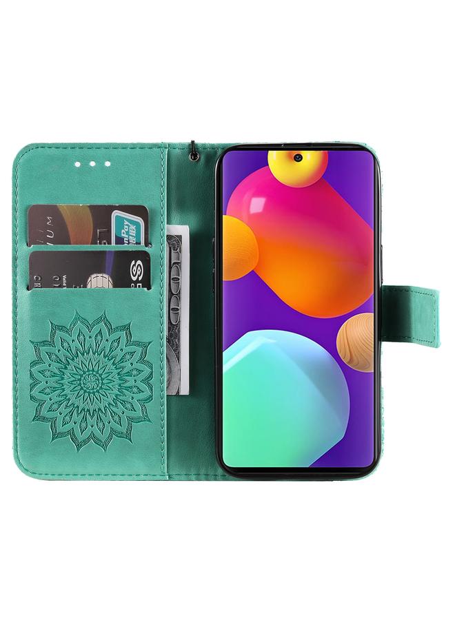 اس-توب جراب لهاتف Samsung Galaxy M62 / F62 جراب هاتف جلدي قابل للطي بنقشة عباد الشمس - Image 4