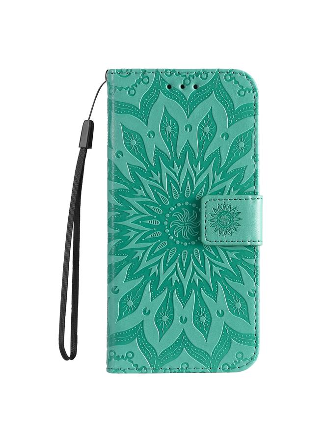 اس-توب جراب لهاتف Samsung Galaxy M62 / F62 جراب هاتف جلدي قابل للطي بنقشة عباد الشمس - Image 2