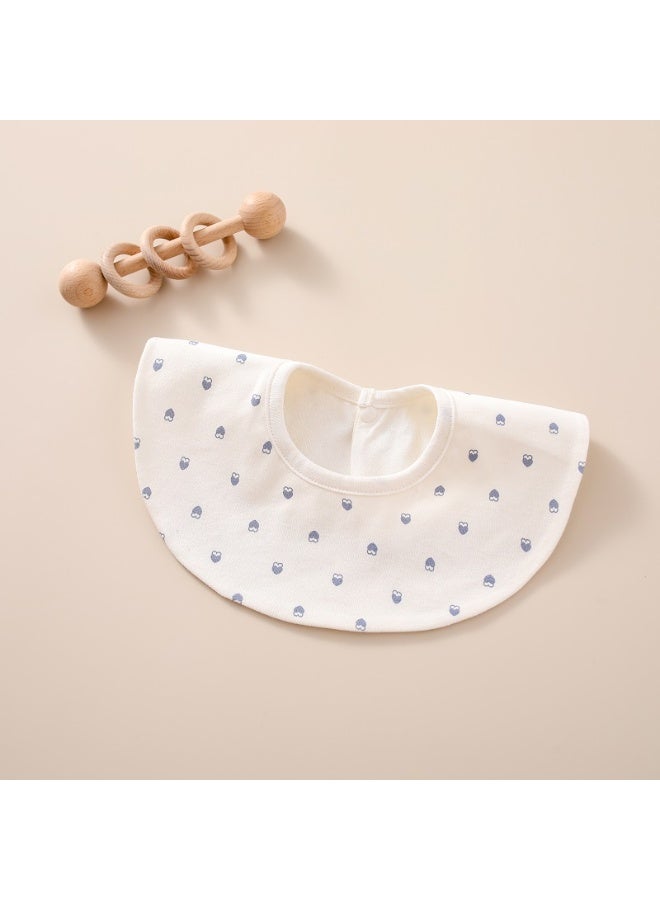3-Pack Infant Bibs - 360° Rotatable Waterproof Cotton Drool Bibs for Newborns, Anti-Spit Milk Essentials - Image 4