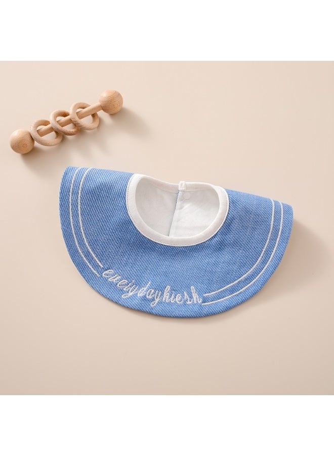 3-Pack Infant Bibs - 360° Rotatable Waterproof Cotton Drool Bibs for Newborns, Anti-Spit Milk Essentials - Image 2