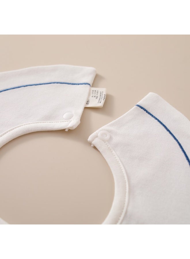 3-Pack Infant Bibs - 360° Rotatable Waterproof Cotton Drool Bibs for Newborns, Anti-Spit Milk Essentials - Image 5