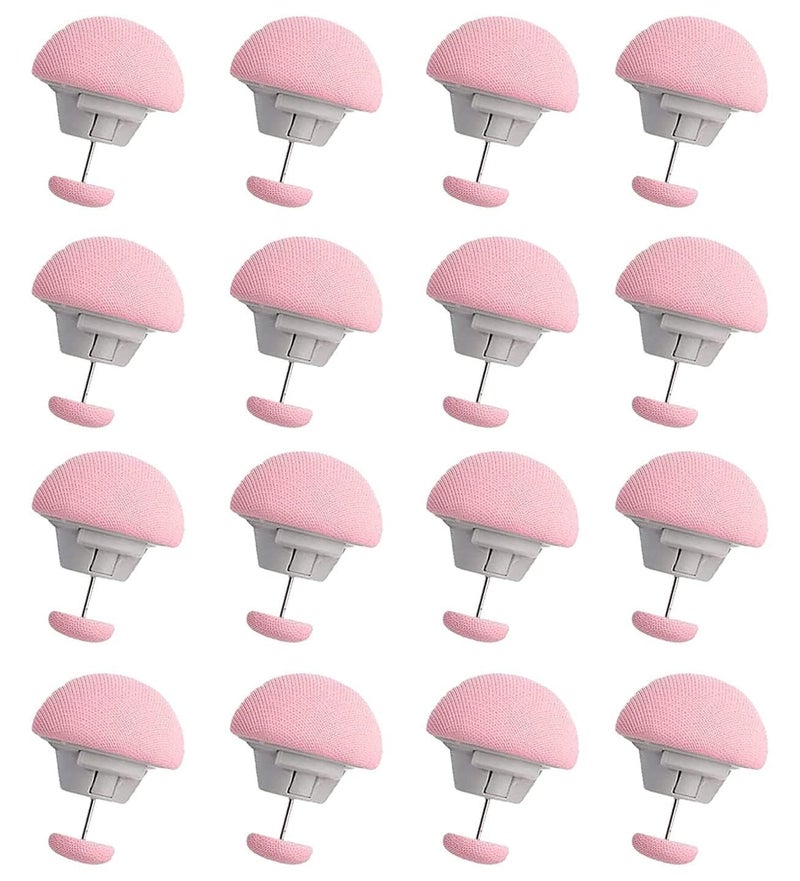 FIKKANI Mushroom Duvet Cover Clips NonSlip Quilt Fasteners Bed Sheet Holding Pins Comforter Fixators with OneKey Unlock AntiMovement Duvet Insert Holders for Bedding Cushions Curtains 16 Pink - Image 1
