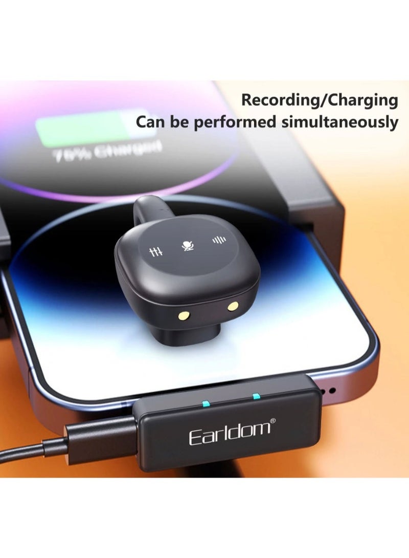 أيرلدوم ميكروفون Earldom  MC18 Clearpulse لاسلكي - مشبك خلفي، تقليل ضوضاء بنقرة واحدة، شحن أثناء التسجيل - Image 2