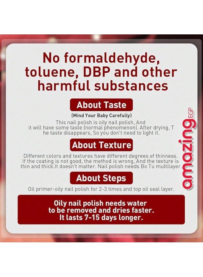 amazing.EGP Nail Polish No Glue Needed, Beautiful Glitter Long Lasting Manicure Set Nail Art for Women and Girls (Strawberry Mousse Color - C128 - 12ml) - Image 5