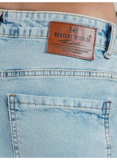 HIGH STAR Mid Rise Plain Regular Fit Jeans by Styli  - Image 5