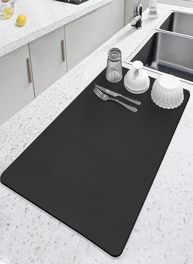 VEZPAX Large Kitchen Water Absorbent Mat for Dish Drying | Mat for Drying Kitchen Utensils | Extra-Large Drying mat for Kitchen Water-Absorbing Drying mats for kitchenware (60*40) - Image 1