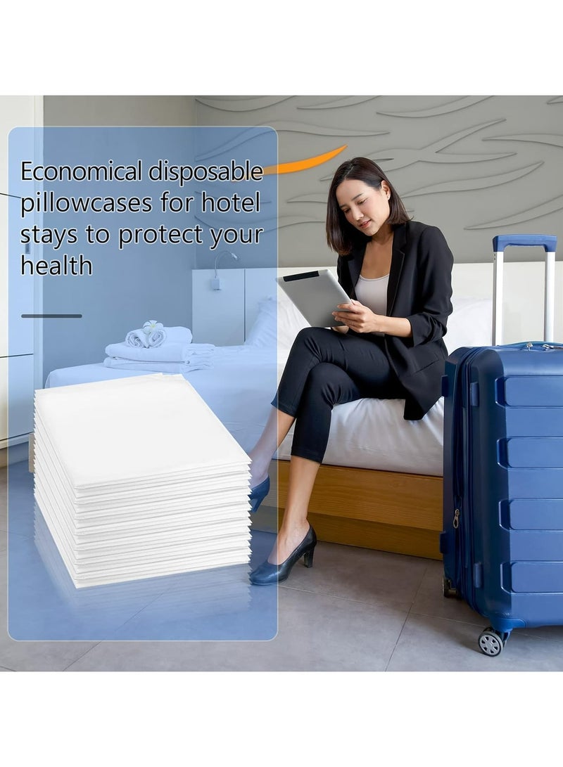 CMGTYYD Disposable Pillow Case Covers,White Pillowfor Hotels Single Use Pillowcase,Non Woven Pillow Covers,Disposable Portable Bedding for Travel,Disposable Home Bedding Supplies(10 Pcs) - Image 5