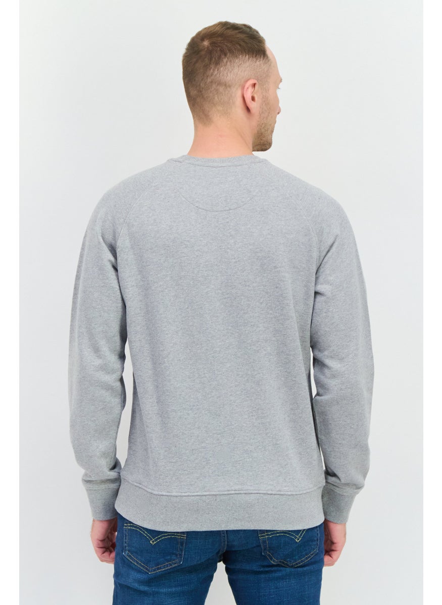 Penfield - Men Crew Neck Long Sleeves Embroidered Logo Sweatshirt, Grey - Image 1