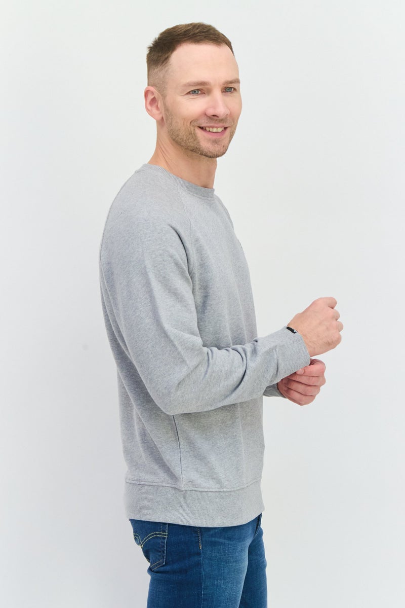 Penfield Men Crew Neck Long Sleeves Embroidered Logo Sweatshirt, Grey - Image 4