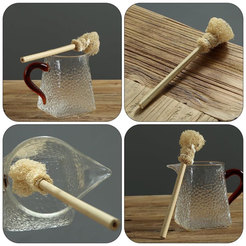 Loofah Sponge Cleaning Brush With Handle for Teacup Teapot and Kitchen Pots - Image 4