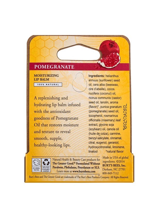 Burt's Bees بلسم الشفاه، زيت الرمان، 0.15 أونصة (عبوة من 12) - Image 3