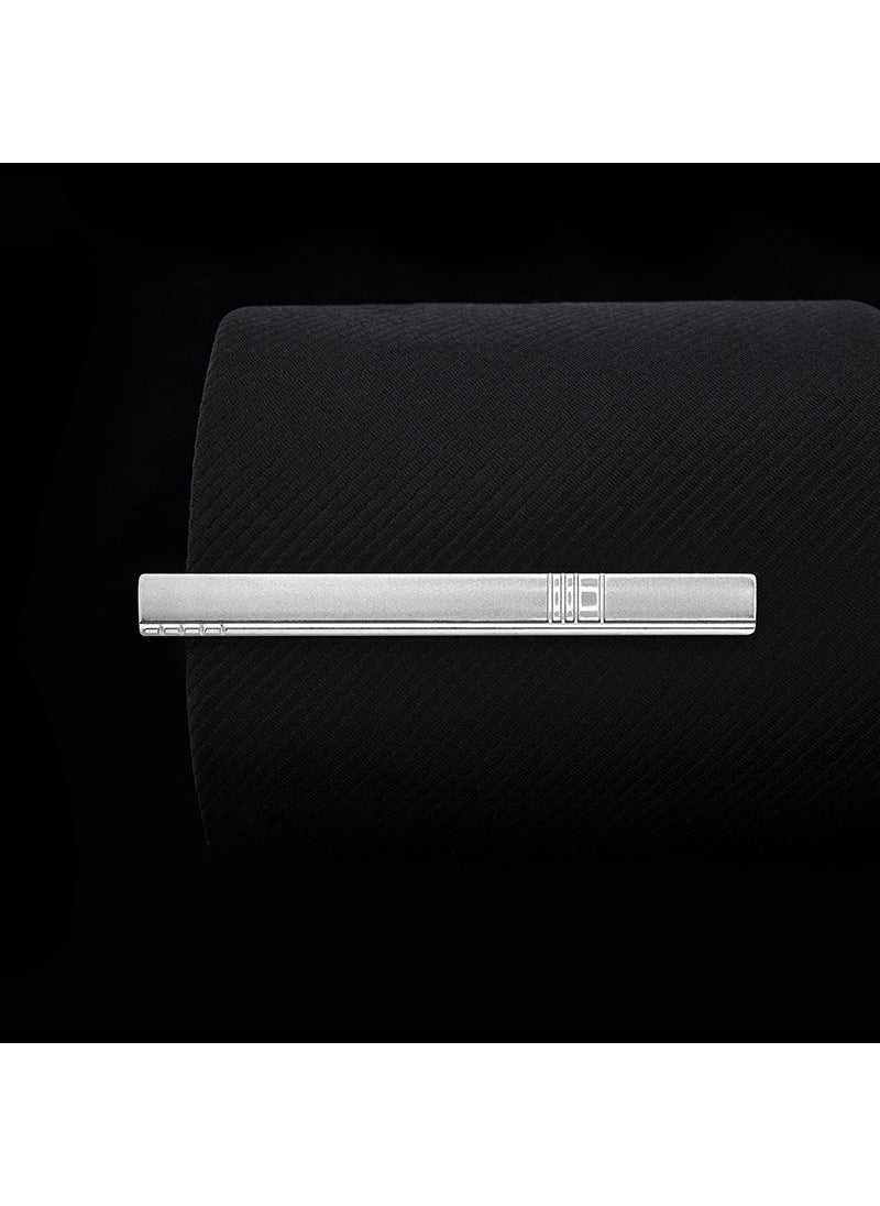 Generic Silver Standard Security Tie Clip for Men J0133 Straight Scrub 