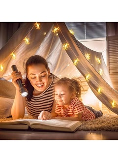 إيروريكس 80 مصباح LED بطول 33 قدمًا على شكل نجمة وقمر - مصابيح زخرفية مثالية للاستخدام الداخلي والخارجي، مصابيح LED خيطية على شكل نجوم وقمر، زينة للعطلات، هدية رمضان  - Image 2