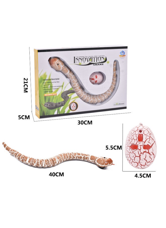 Simulation Remote Control Snake Animal Model Electric Induction Remote Control Cockroach Trick Toy A Generation Of Hair-Color:Remote Control Orange Snake  - Image 1