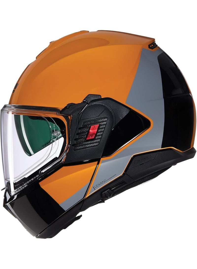 Nolan N120-1 GRAFO ORANGE  GRAY  BLACK GLOSSY Helmet - Image 2