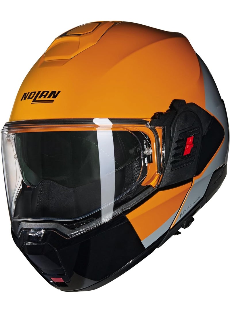 Nolan N120-1 GRAFO ORANGE  GRAY  BLACK GLOSSY Helmet - Image 3
