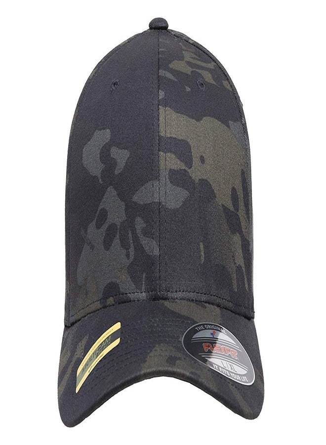 Flexfit Multicam 6 Panel Baseball Cap Officially Licensed Multi-Cam 2 Patterns Black Camo or Green Camo (XXL Fitted (7 5/8" - 8"), Black Multicam) - Image 2