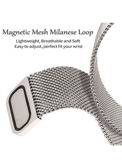 JOYOZY Magnetic Band Compatible with Apple Watch Band 38mm 40mm 41mm 42mm 44mm 45mm Milanese Strap with Bling Case and Screen Protector, Dressy Stainless Steel iWatch Loop for Women (Starlight 40mm) 