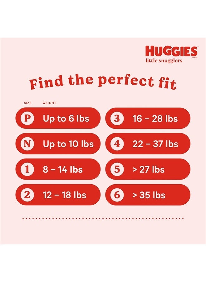 Huggies Newborn Diapers, Little Snugglers Newborn Diapers, Size Newborn (up to 10 lbs), 144 Count