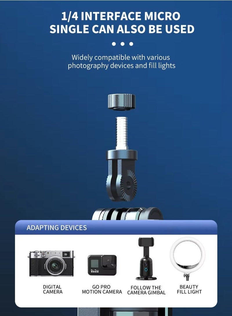 XiuWoo 215cm 3-in-1 Selfie Stick with Four Lights and Dual Mobile Phone Clamp Portable Tripod with Remote Mobile Phone Holder for TikTok, Live Streaming, Vlog Multifunctional Outdoor Travel Stand  - Image 3