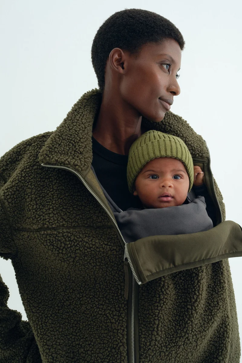 H&M MAMA Before &amp; After Babywearing teddy jacket