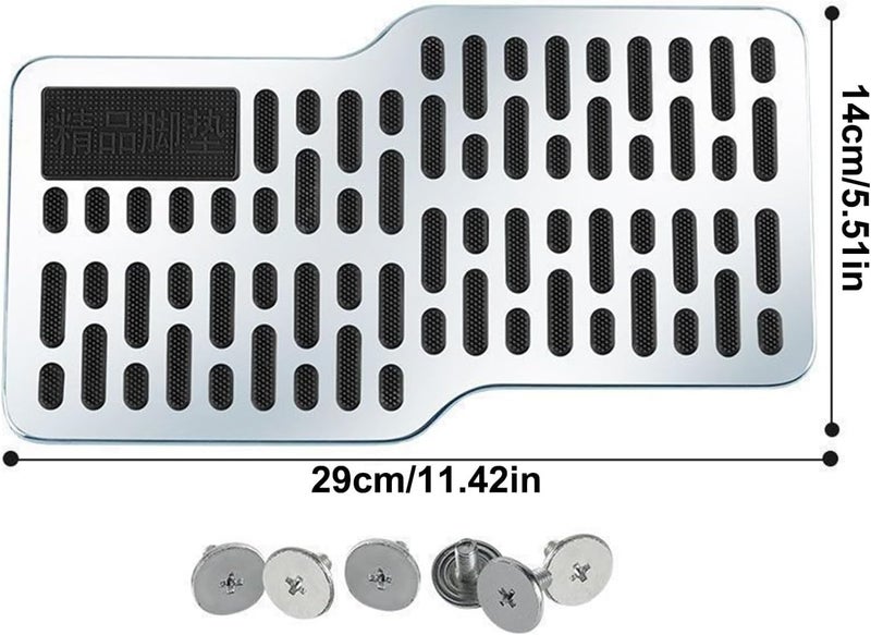 floor mats automobile floor mat truck automobile skid plate pedal stainless steel foot automotive accessory trailer - Image 5