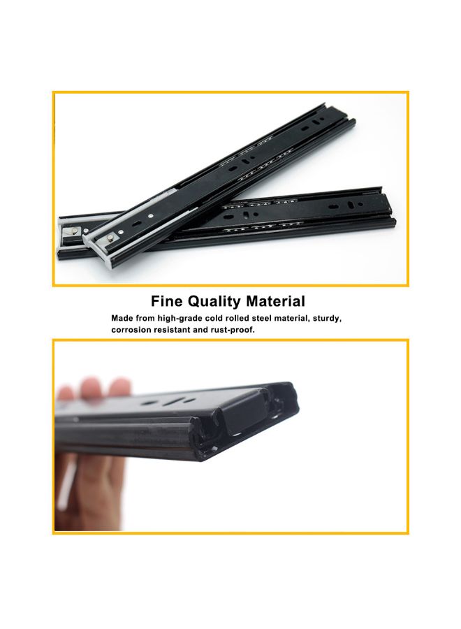 NIBEMINENT 2-Piece Ball Bearing Drawer Slide Black 18inch - Image 4