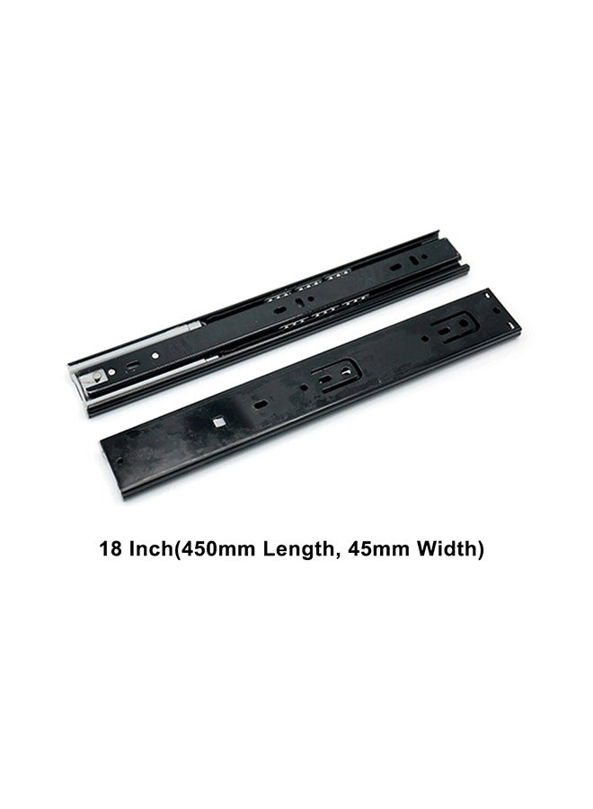 NIBEMINENT 2-Piece Ball Bearing Drawer Slide Black 18inch - Image 2
