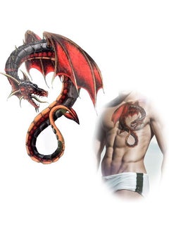 Red dragon wings tattoo waterproof temporary tattoo stickers male monster animal totem tattoo stickers