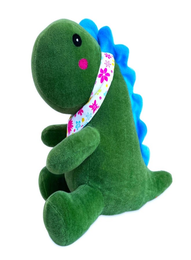 Webby Plush Cute Sitting Dinosaur Stuffed Soft Animal Toys for Kids, 25 CM (Green) - Image 1