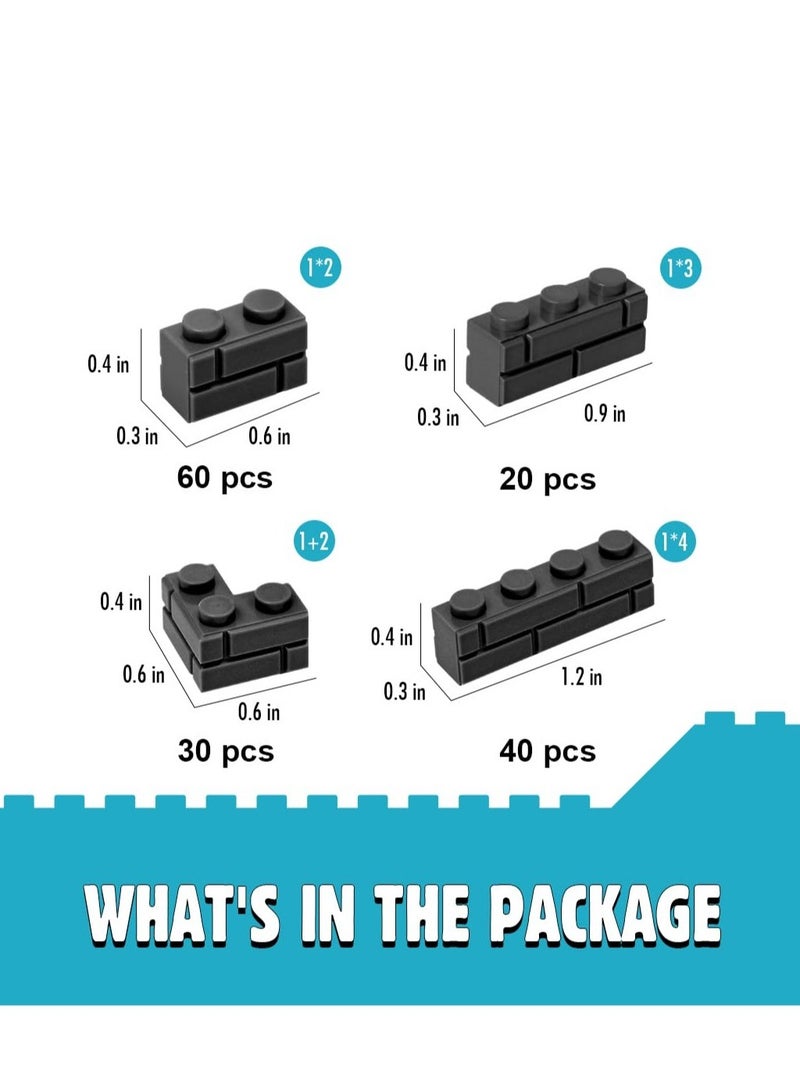 Excefore 240 Pieces Masonry Profile Bricks, Classic Wall Building Bricks, Suitable for Wall Parts and Pieces Diverse Bulk Toy Kit, Compatible with Major Brands - Image 5