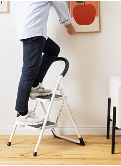 IBAMA 2 Steps Steel Foldable Ladder Household Step - 330lbs Load Capacity  - Image 2