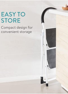 IBAMA 2 Steps Steel Foldable Ladder Household Step - 330lbs Load Capacity  - Image 4