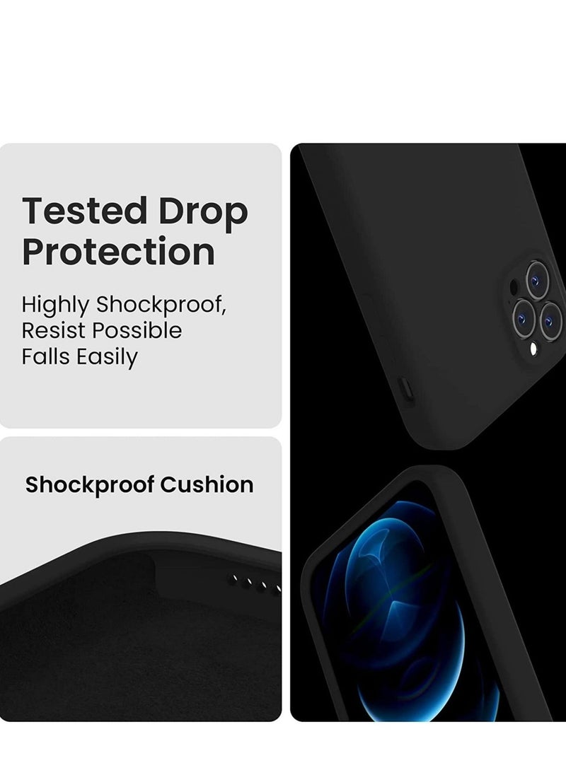 Raxoom for iPhone 14 Pro Max Case, Silicone Upgraded [Camera Protection] Phone Case with [2 Screen Protectors], Soft Anti-Scratch Microfiber Lining Inside, 6.7 inch, Black - Image 4