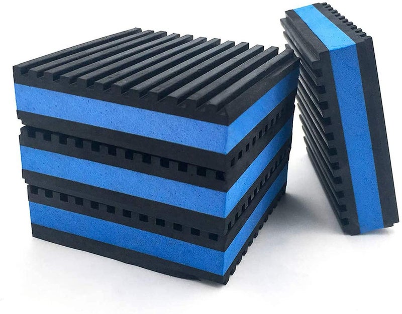 LBG Products Rubber AntiVibration Isolator PadsHeavy Duty Blue EVA Pad for Air ConditionerCompressorsHVACTreadmills etc 3 X 3 X 78