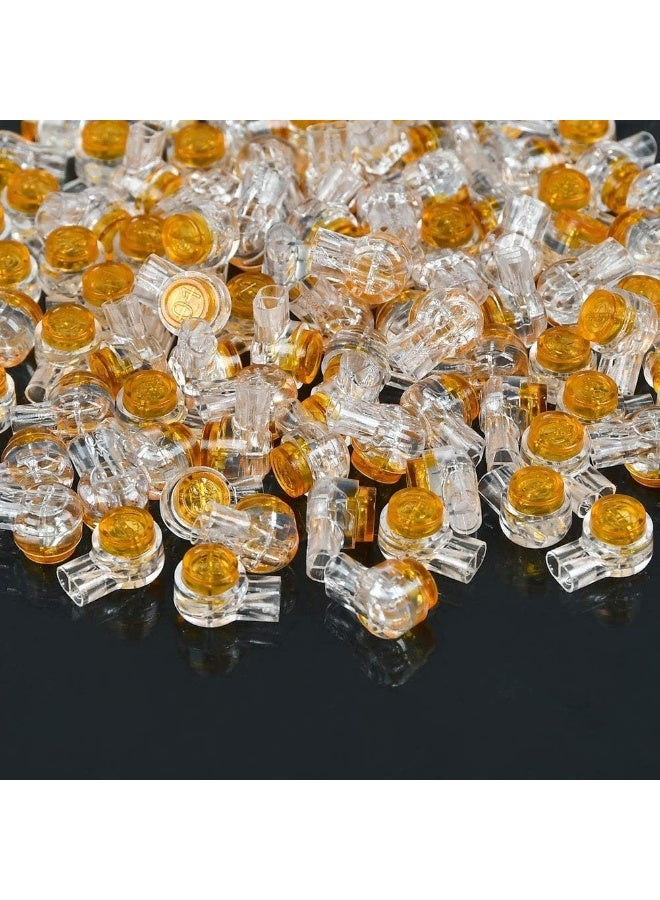 Royal Apex Uy Wire Connector Waterproof Gel-Filled Orange Clear Button Telephone Wire Connectors Uy Butt Splice Connector And Network Cable Terminals Pack Of 10  - Image 1