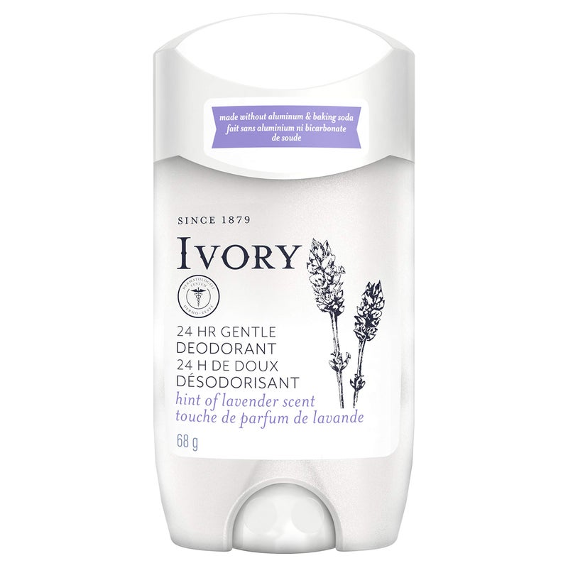 Ivory Gentle Ivory Aluminum Free Deodorant, Hint of Lavender, 2.4 oz - Image 1