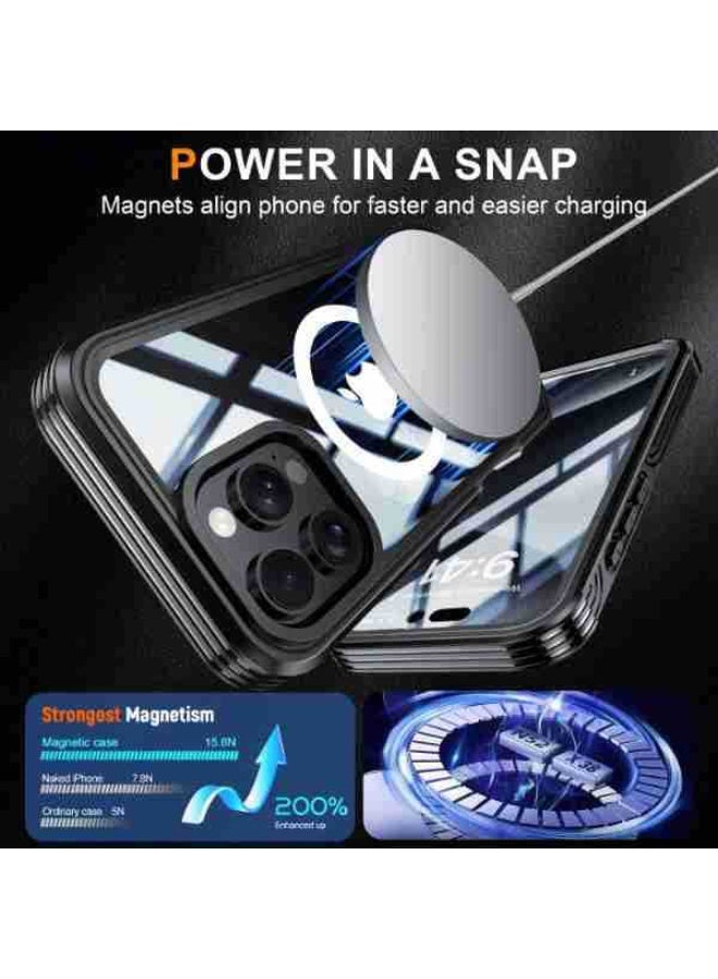 NIBEMINENT Miracase for iPhone 16 Pro Max Case 6.9'', 【Bubble Free】 Full-Body Bumper Phone case with Built-in Full Glass Screen Lens Protector,Compatible with MagSafe,Drop Proof 16 Pro Max Cover - Image 4