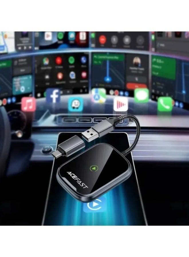 AceFast QC1 USB-A Wireless CarPlay & Android Auto Adapter - Image 2