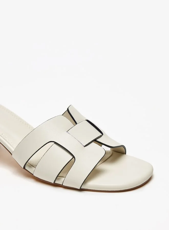 Celeste Women's Solid Slip-On Sandals with Block Heels