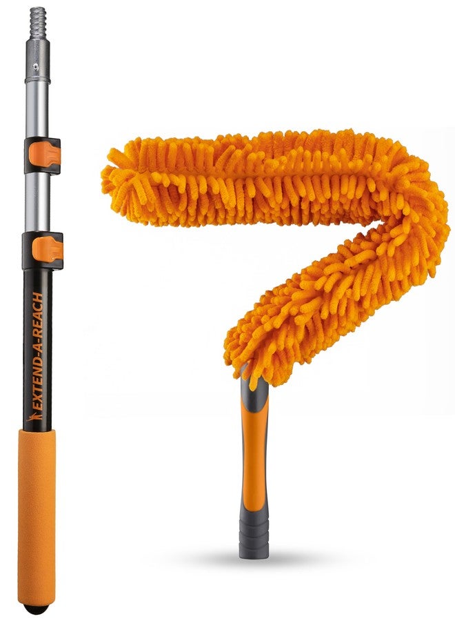 EXTEND-A-REACH Long Handle Duster for Cleaning // Extendable Microfiber Duster with Extension Pole 18-60" // Washable, Bendable & Flexible Ceiling Fan Cleaner Duster // Telescopic Cleaning Tool for High Ceilings - Image 1