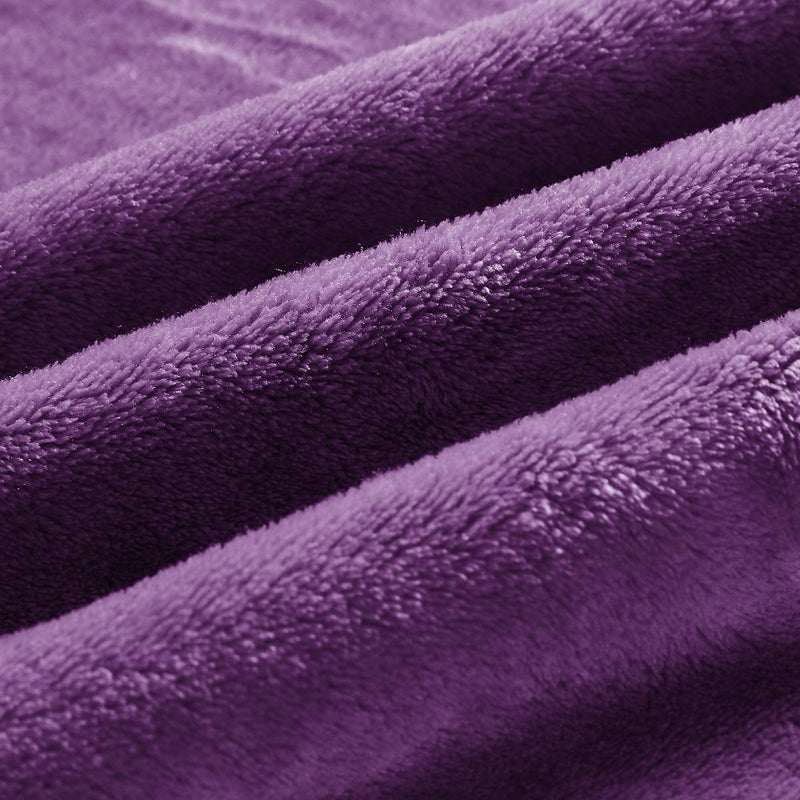 BEDELITE Fleece Blankets Queen Size Purple Throw Blankets for Bed  Luxury Plush Cozy Fuzzy Blanket 90x90 inches  Super Soft Warm Lightweight Throw Blanket All Seasons Suitable - Image 5