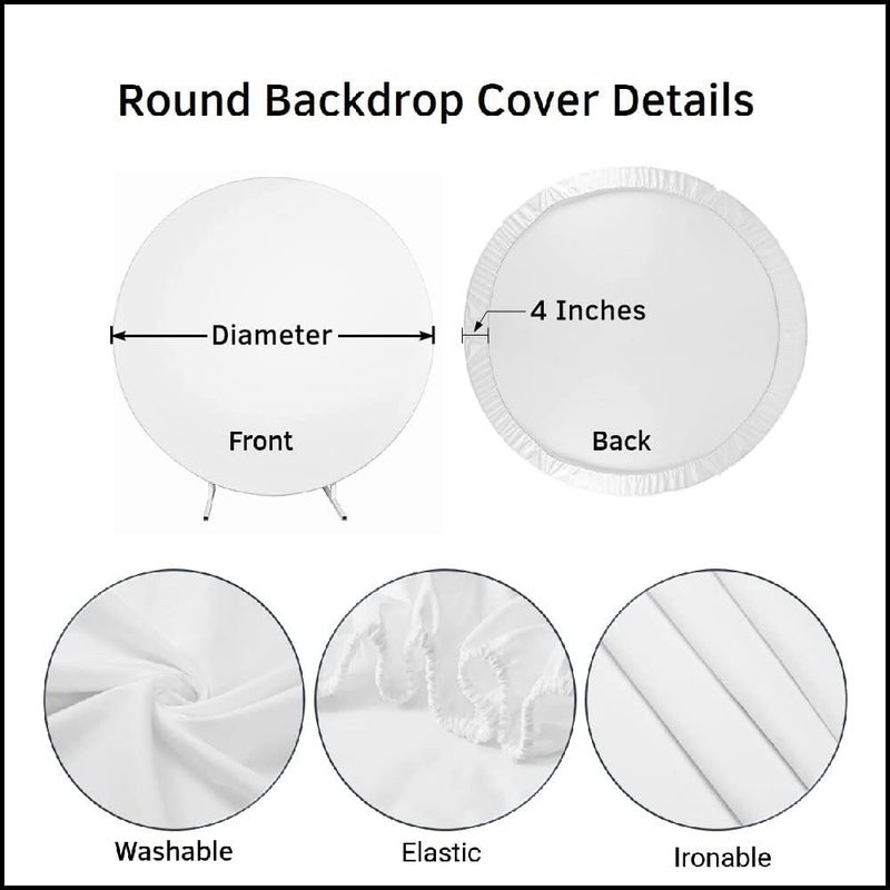 Renaiss Happy Birthday Round Backdrop Cover 65ft Polyester Butterfly Flowers Pink Watercolor Circle Backdrop Cover for Girls Women Birthday Party Decor Photo Prop - Image 5